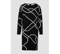 Gestricktes Jacquard-Kleid mit All-over-Print 36 schwarz 2173237.99X7.36