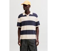 Gestricktes Polo L Blau