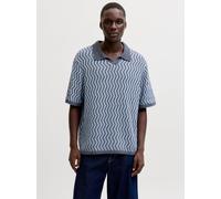 Gestricktes Polo M Blau