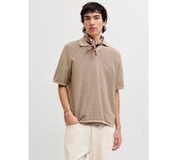 JACK & JONES JORNANTUCKET KNIT SPLIT NECK POLO SA26 Herren | FEATHER GRAY | XXL