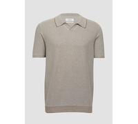 Gestricktes Poloshirt aus Leinenmix L braun 2163003.84G0.L