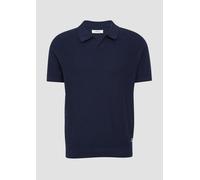Regular Fit Poloshirt mit Flammgarnstruktur XL men Dunkelblau
