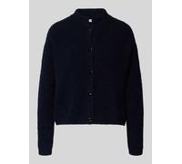 Gestuz Regular Fit Strickjacke mit Alpaka-Anteil Modell 'Alpha' in Dunkelblau Melange, Größe XS