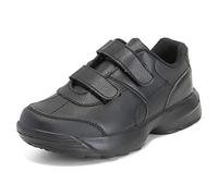 Get Fit Unisex Kinder Zurück Zur Schule Beiläufig Schuhe Einfach Jungs Mädchen Schuhe Turnschuhe - Alles Schwarz - UK2/EU34 - BS0307