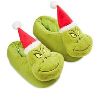 Get Trend Der Grinch Hausschuhe Kinder Größe 30-39, Flauschige Slippers, Anti-Rutsch Sohle, Wichtelgeschenk Jungs Mädchen (Grün Grinch, 30/31 EU)