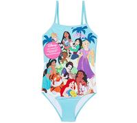 Get Trend Disney Princess Badeanzug Mädchen Schwimmanzug Vaiana Cinderella Rapunzel Ariel Mulan Badeanzüge für Mädchen (7-8 Jahre, Blau Princess)