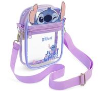 Get Trend Disney Stitch 3D Umhängetasche Mädchen, Transparent & Wasserabweisend, Crossbody Bag mit Verstellbarem Gurt, Geschenk für Mädchen (Blau/Lila Stitch)