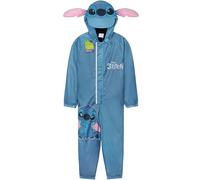 Get Trend Disney Stitch Regenanzug Kinder Matschanzug Baby Gefüttert, Wasserabweisend Einteiler Regenjacke mit Kapuze (5-6 Jahre, Blau Stitch)
