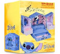 Get Trend Disney Stitch Schmuckkästchen Mädchen Musikbox für Ringe Ohrringe Halskette Geschenke für Kinder und Teens (Blau Stitch)