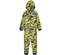 Get Trend Fortnite Schlafanzug Jungen Kinder Overall Kapuze, Winter Fleece Pyjama Kuschelig, 7-16 Jahre, Teens & Junge (7-8 Jahre, Gelb Camo Fortnite)