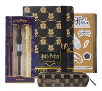 Get Trend Harry Potter Schreibwaren Set mit Notizbuch A5 Blanko Kugelschreiber Federmäppchen Sticker Schule Zubehör Hogwarts Geschenk Kinder Teenager (Schwarz Harry Potter)