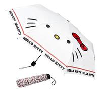 Get Trend Hello Kitty Regenschirm Kinder Teenager Stabil Windfest 110 cm Spannweite Taschenschirm Geschenk für Mädchen (Weiß Hello Kitty)