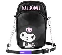 Get Trend Hello Kitty Sanrio Kuromi Handytasche zum Umhängen Mädchen, Umhängetasche für Reisen, Kawaii Anime Geschenk Mädchen (Schwarz Kuromi)