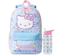Get Trend Hello Kitty Sanrio Rucksack Kinder Set, Kinderrucksack & Trinkflasche, 500ml Schule Sport Freizeit, Geschenk für Mädchen (Multi Hello Kitty)