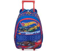 Get Trend Hot Wheels Rucksack Kinder, 25L Rollrucksack mit Rollen | 2-in-1 Kinderkoffer Jungen, Reiserucksack Trolley, Handgepäck Trolley Schulterriemen, Geschenke Jungen (Multi Hot Wheels)