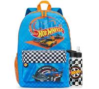 Get Trend Hot Wheels Rucksack Kinder Set, Kinderrucksack & Trinkflasche, 500ml Schule Sport Freizeit, Geschenk für Jungs (Multi Hot Wheels)