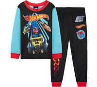 Get Trend Hot Wheels Schlafanzug Jungen Lang, Cooler Schlafanzug Kinder, 2-Teiliges Pyjama Set, Geschenke für Jungs for Boys (4-5 Jahre, Multi Hot Wheels)