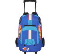 Get Trend Hot Wheels Trolley Rucksack Kinder Schulrucksack mit Rollen & Ausziehbarem Griff für Schule & Reisen, Größenverstellbar (Blau/Multi Hot Wheels)
