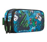 Get Trend Minecraft Federmäppchen Jungen & Mädchen mit 2 Fächern, Leicht & Robust, Großes Etui für Schule, Stifte Federtasche Mäppchen Teenager, Gamer Geschenk für Kinder (Blau/Multi Minecraft)