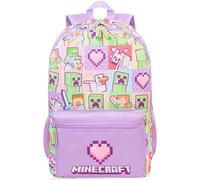 Get Trend Minecraft Rucksack Mädchen, Verstellbarer Reisetasche für Schule und Reise, Gepolsterte Schulrucksack, Gaming Geschenke für Kinder (Multi Minecraft)