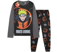 Get Trend Naruto Shippuden Schlafanzug Jungen, 2 Teiliges Pyjama Set, Anime Weicher Nachtwäsche, Geschenke für Kinder (9-10 Jahre, Schwarz Naruto)