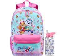 Get Trend Paw Patrol Rucksack Kinder Set, Kinderrucksack & Trinkflasche, 500ml Schule Sport Freizeit, Geschenk für Mädchen (Multi Paw Patrol)