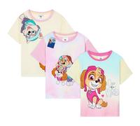 Get Trend Paw Patrol T-Shirt Mädchen 3er Pack Skye und Everest T Shirts Kinder und Kleinkinder für Schule Sport Sommer (4-5 Jahre, Multi Paw Patrol)