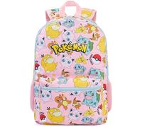 Get Trend Pokemon Großer Rucksack Mädchen, 46 cm Verstellbarer Reisetasche für Schule und Reise, Gepolsterte Schulrucksack, Anime Geschenke für Kinder (Multi Pokemon)