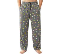 Get Trend Pokemon | Minecraft | Super Mario Schlafanzughose Herren S-3XL | 100% Baumwolle Lang Pyjama Hose, Weicher Herren Schlafhose, Elastischer Bund mit Kordel Taschen, Geschenke für Männer