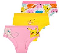 Get Trend Pokemon Unterhosen Mädchen Schlüpfer, 3er Pack, Baumwolle Weiche Slips, Unterwäsche für Kinder und Teens (7-8 Jahre, Multi Pokemon 3er-Pack)