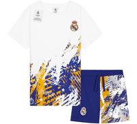 Get Trend Real Madrid CF Schlafanzug Kinder Jungen Teenager Sommer Pyjama Kurz Bequem Baumwolle Fußball Geschenke für Jungs (13-14 Jahre, Multi Real Madrid)