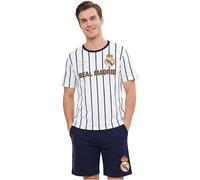 Get Trend - Real Madrid | FC Barcelona Schlafanzug Herren Kurz, Sommer Outfit, Pyjama Herren Set, T-Shirt & Shorts, Fussball Geschenke für Männer