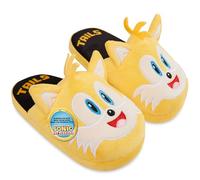Get Trend SONIC THE HEDGEHOG 3D Hausschuhe Jungen, Kuschelige Slippers Kinder mit Plüschdesign, Geschenke für Jungen (31/32 EU, Gelb Tails)