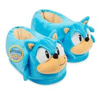 Get Trend SONIC THE HEDGEHOG 3D Hausschuhe Jungen, Kuschelige Slippers Kinder mit Plüschdesign, Geschenke für Jungen (33/34 EU, Hellblau Sonic)