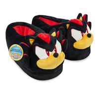 Get Trend SONIC THE HEDGEHOG 3D Hausschuhe Jungen, Kuschelige Slippers Kinder mit Plüschdesign, Geschenke für Jungen (33/34 EU, Schwarz Shadow)