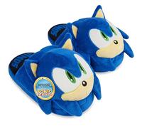 Get Trend SONIC THE HEDGEHOG 3D Hausschuhe Jungen, Kuschelige Slippers Kinder mit Plüschdesign, Geschenke für Jungen (33/34 EU, Blau Sonic)