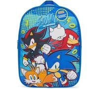 Get Trend SONIC THE HEDGEHOG Rucksack Kinder 3+ Jahre Kinderrucksack Tagesrucksack Leicht Vorschule Verstellbarer Gurt (Blau Sonic)