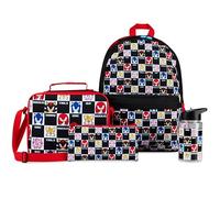 Get Trend Sonic THE Hedgehog Rucksack Kinder Jungen 4er Set mit Trinkflasche Kinder Federmäppchen Lunchtasche Isoliert Schule Geschenk