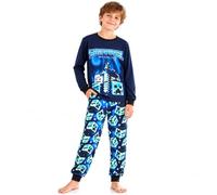 Get Trend Super Mario | Minecraft Schlafanzug Jungen & Teenager, 2-TLG. Pyjama Set mit Langarm Shirt & Hose, Bequem, Atmungsaktiv & Weich, Gamer Geschenke für Jungen & Mädchen