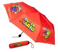 Get Trend Super Mario Regenschirm Kinder Teen Stabil Windfest 110 cm Spannweite Taschenschirm Geschenk für Jungs (Rot Super Mario)