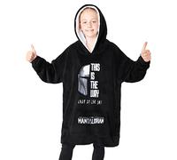 Get Trend The Mandalorian Decken Hoodie Jungen, Oversize Hoodie Pullover Jungen, Baby Yoda und Mando Decken Pullover (Schwarz)