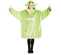 Get Trend The Mandalorian Decken Hoodie Jungen, Oversize Hoodie Pullover Jungen, Baby Yoda und Mando Decken Pullover (Braun/Grün)