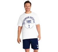 Get Trend Tottenham Hotspur F.C. Schlafanzug Herren Kurz Baumwolle Sommer Pyjama Männer Fussball Geschenke für Männer (XL, Marineblau Spurs)
