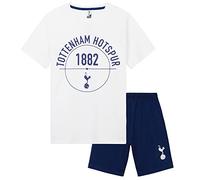 Get Trend Tottenham Hotspur F.C. Schlafanzug Kinder Jungen Teenager Sommer Pyjama Kurz Weich Fußball Geschenke für Jungs (13-14 Jahre, Marineblau Spurs)