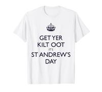 Get Yer Kilt Oot Its St Andrews Day Blauer Text Preisgünstiges Grafik-T-Shirt