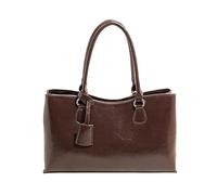 GETBSTOOP Einfarbige Schultertaschen aus PU-Leder, modische Einkaufstasche for Damen, zum Einkaufen (Kaffee) (Kaffee)