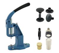 Getmore Crafts Nietpresse Set mit Hebelpresse, Nietwerkzeug und 50 Stück DoppelKopf Nieten 12 mm, Schwarz, Stahl | Handpresse | DIY | Für Leder, Kleidung, Jeans, Gürtel, Schuhe..