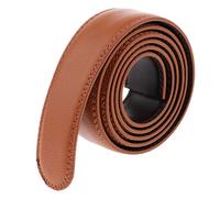 getuse Herren-Gürtel aus PU-Leder, Ratsche, ohne Schnalle, doppelt genähtes Design, Braun, 126 cm, Ersatzband