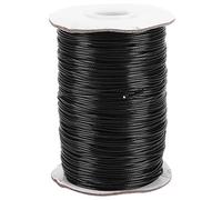 Gewachstes Polyestergarn 1 mm x 160 m, Schwarze runde Wachsschnur für DIY Schmuckherstellung, Makramee, Perlenweben und Basteln