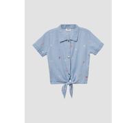 Gewaschene Bluse aus Denim mit All-over-Stickerei 140 blau 2163367.53Y2.140
